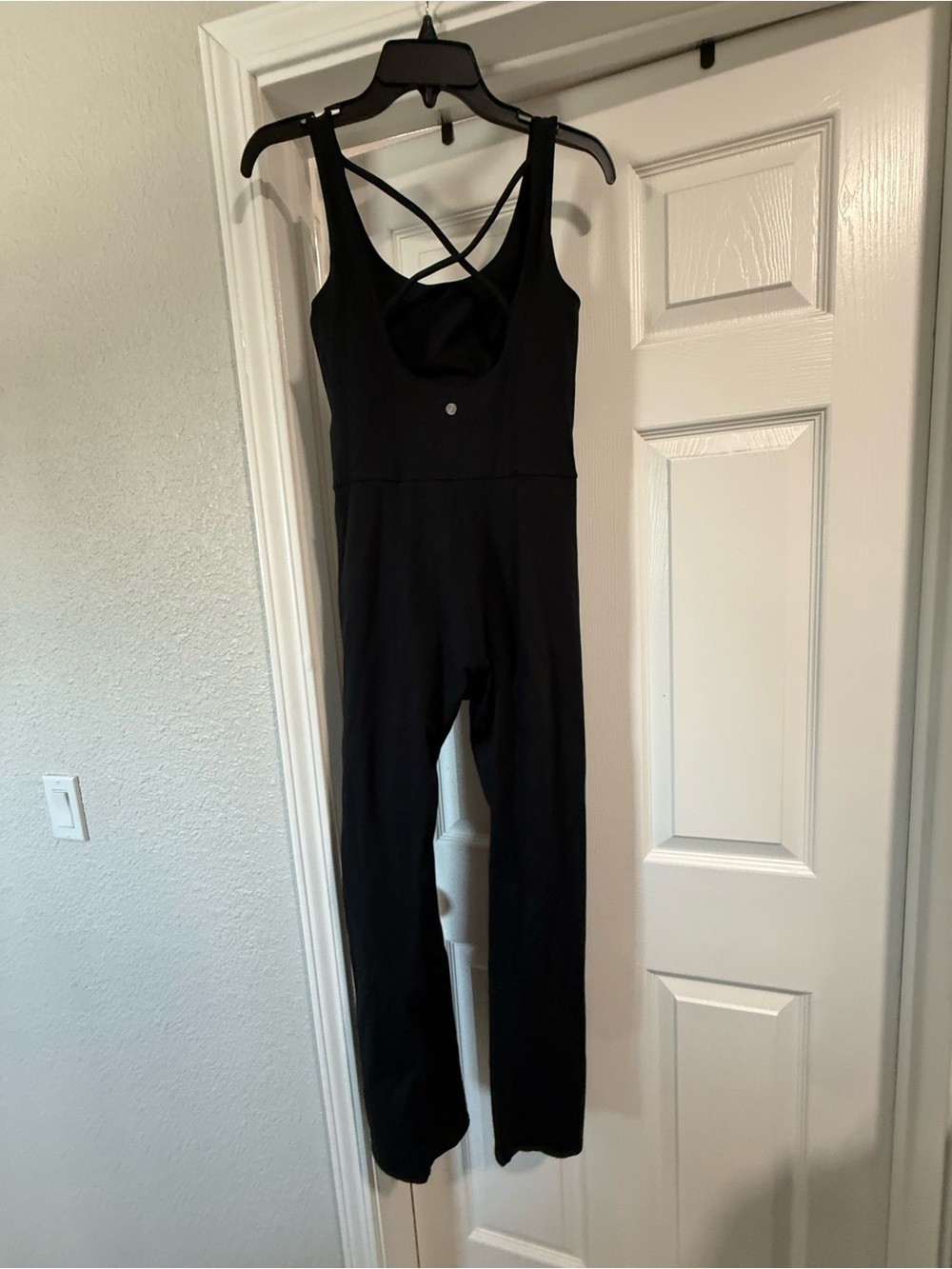 Zella Black Strappy Scoop-Neck Wide-Leg Jumpsuit - Picture 2 of 3